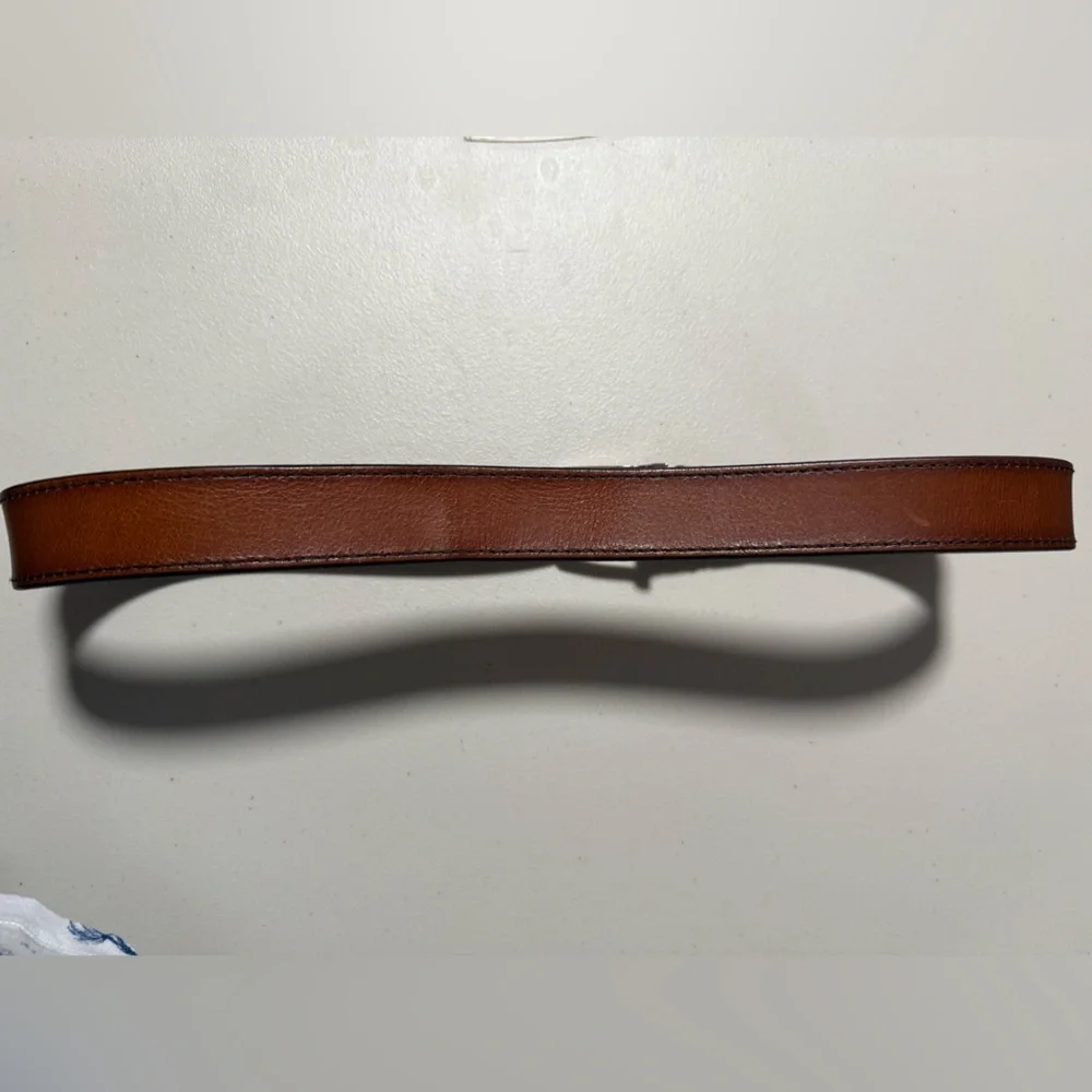 Fossil Men’s Classic Brown Leather Belt Size 38 Preppy Office Professional